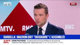 Jordan Bardella: "Si le président de la République refuse la dissolution de l'Assemblée nationale alors il sera contraint d'engager sa propre responsabilité"