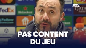 OM : "Je ne suis pas content de la qualité de jeu", avoue De Zerbi