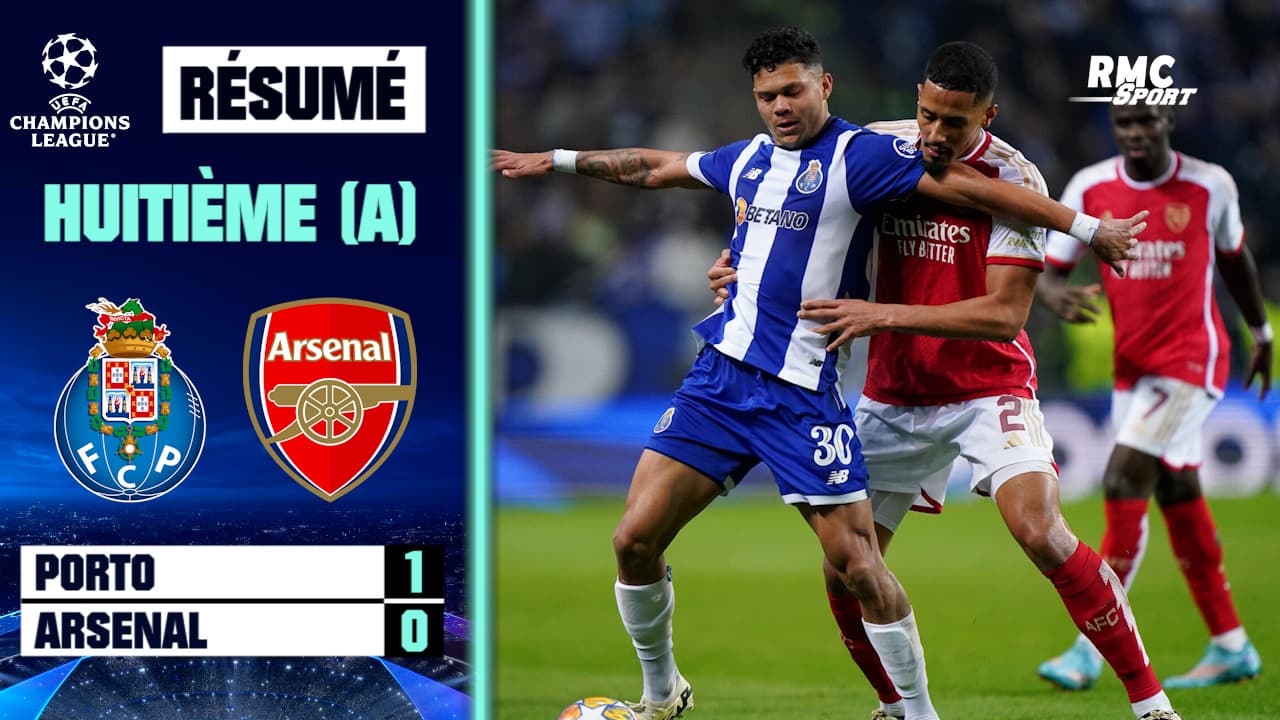 Résumé : Porto 1-0 Arsenal - Ligue des <b>champions</b> (8e de finale aller) - RMC Sport