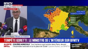 Tempête Goretti: Laurent Nuñez appelle à une "grande vigilance" dans les départements concernés
