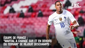 Équipe de France : "Martial a changé sur en dehors du terrain" se réjouit Deschamps