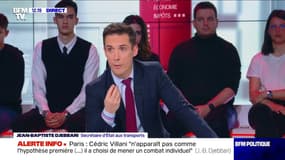 Municipales à Paris: pour Jean-Baptiste Djebbari, Cédric Villani "n'apparaît pas être l'hypothèse préférentielle"
