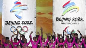 Une cérémonie pour les JO d'hiver 2022, à Pékin le 31 janvier 2019