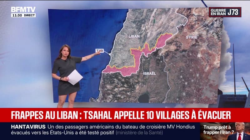 Frappes au Liban: l'armée israélienne appelle à l'évacuation de dix villages dans le sud du pays