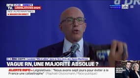 "Ce soir, la victoire est en vue" se félicite Éric Ciotti, candidat "RN et alliés" 