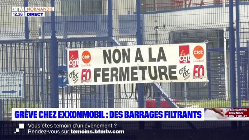 Port-Jérôme-sur-Seine: la grève se poursuit, des barrages filtrants installés à Exxonmobil