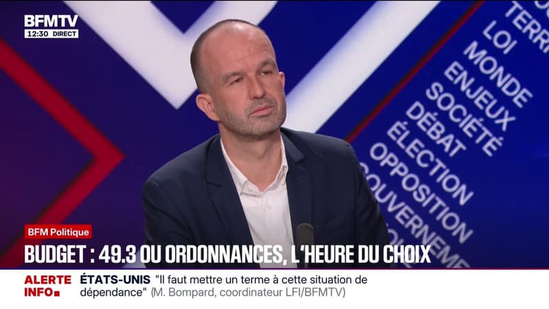 Budget: "Quand on échoue, le mieux c'est d'assumer ses responsabilités et ne pas les faire reposer sur le dos des autres", répond Manuel Bompard (LFI) à Sébastien Lecornu qui accusait LFI de "sabotage"
