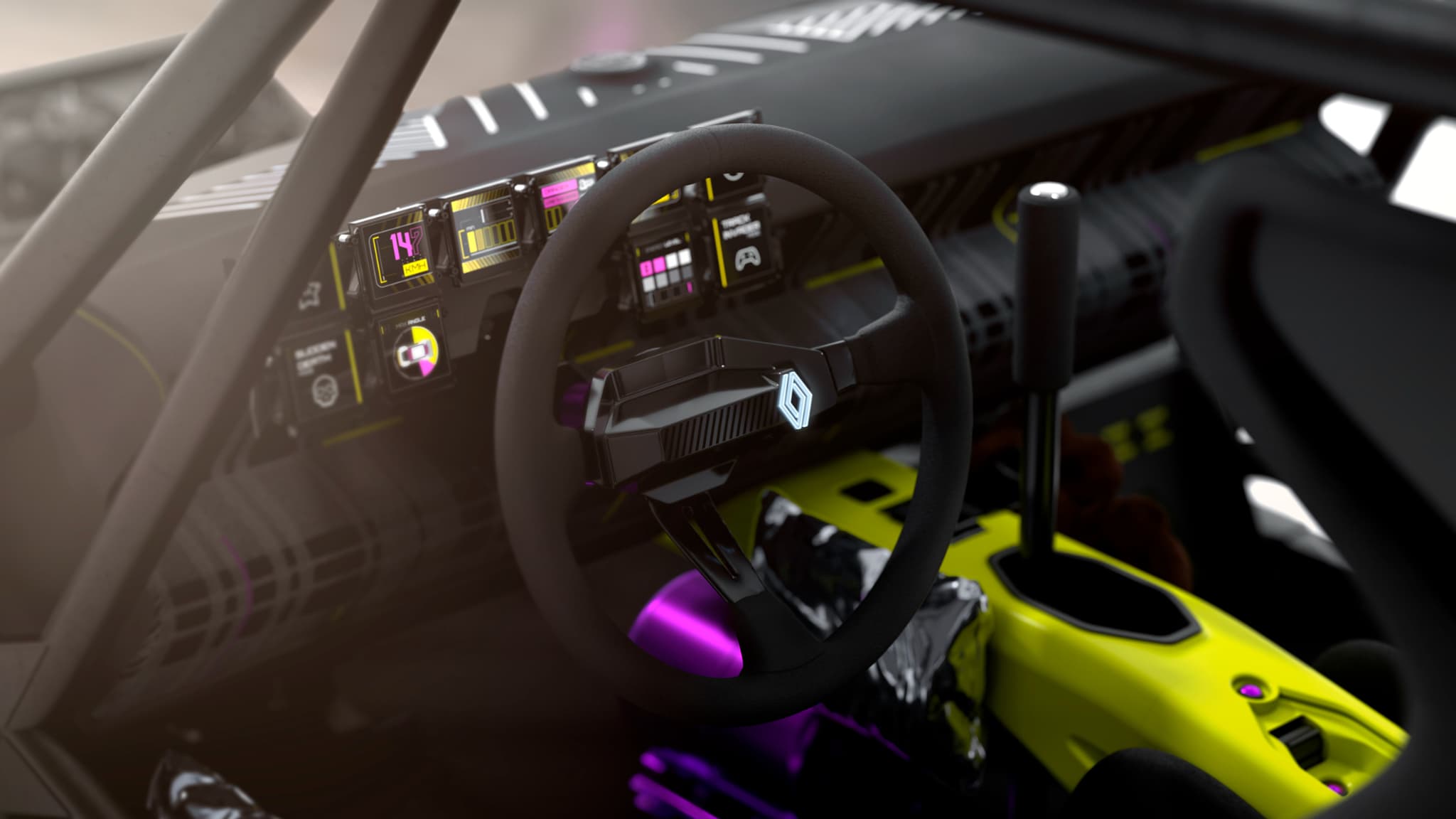 A l'intérieur de la R5 Turbo 3E. A l'intérieur de la R5 Turbo 3E.