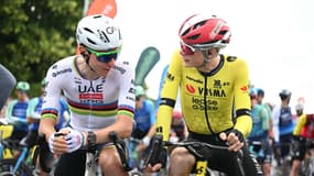 Tadej Pogacar et Jonas Vingegaard le 8 juin 2025