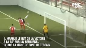 Il marque le but de la victoire à la 93' sur un retourné... depuis la ligne de fond de terrain