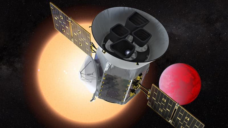 Vue artistique du télescope de la NASA TESS.