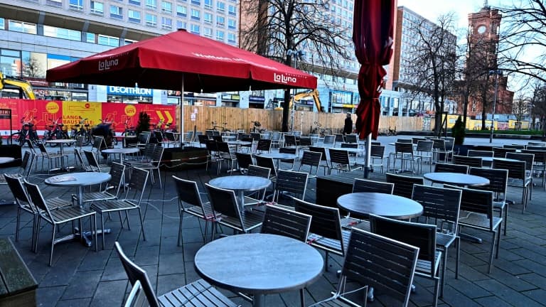 Une terrasse vide à Berlin