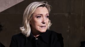 Marine Le Pen, présidente des députés RN, lors de la panthéonisation de Missak Manouchian le 21 février 2024