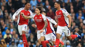 L'équipe d'Arsenal sur la pelouse de Manchester City, le 22 septembre 2024 en Premier League