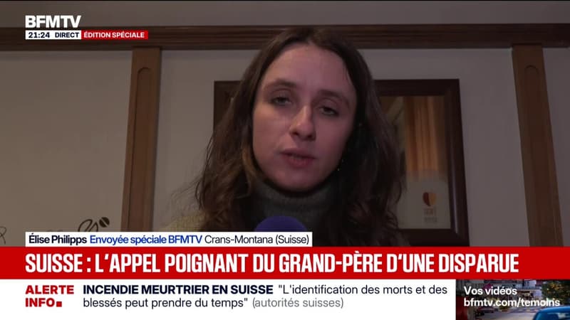 "L'espérance est plus forte que la mort": Pierre Pralong, grand-père d'une jeune fille de 22 ans portée disparue après l'incendie à Crans-Montana, lance un appel à témoins