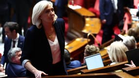 Marine Le Pen le 1er avril 2025 à l'Assemblée nationale (Paris).