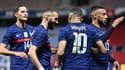 Adrien Rabiot, Karim Benzema, Kylian Mbappé et Corentin Tolisso, à Nice le 2 juin 2021