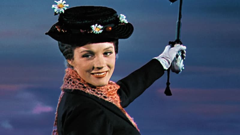 Julie Andrews dans Mary Poppins, en 1964.