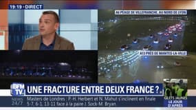 "Notre mouvement c'est la France périphérique, elle n'est pas de gauche elle n'est pas de droite, elle galère" explique ce gilet jaune