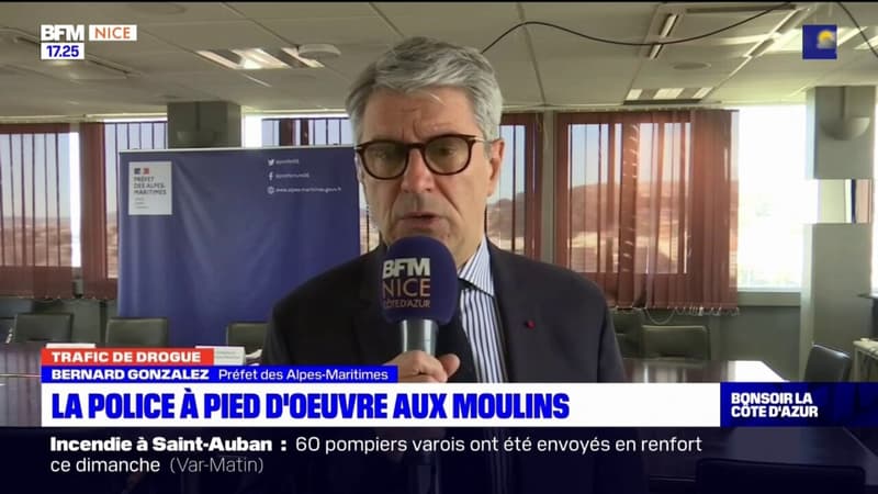 Quartier des Moulins à Nice: le préfet des Alpes-Maritimes met en avant l'action de la police