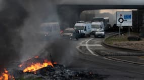 Un barrage routier mis en place au Havre, le 28 avril dernier.