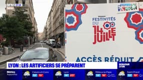 Lyon: les artificiers se préparent pour le 14 juillet