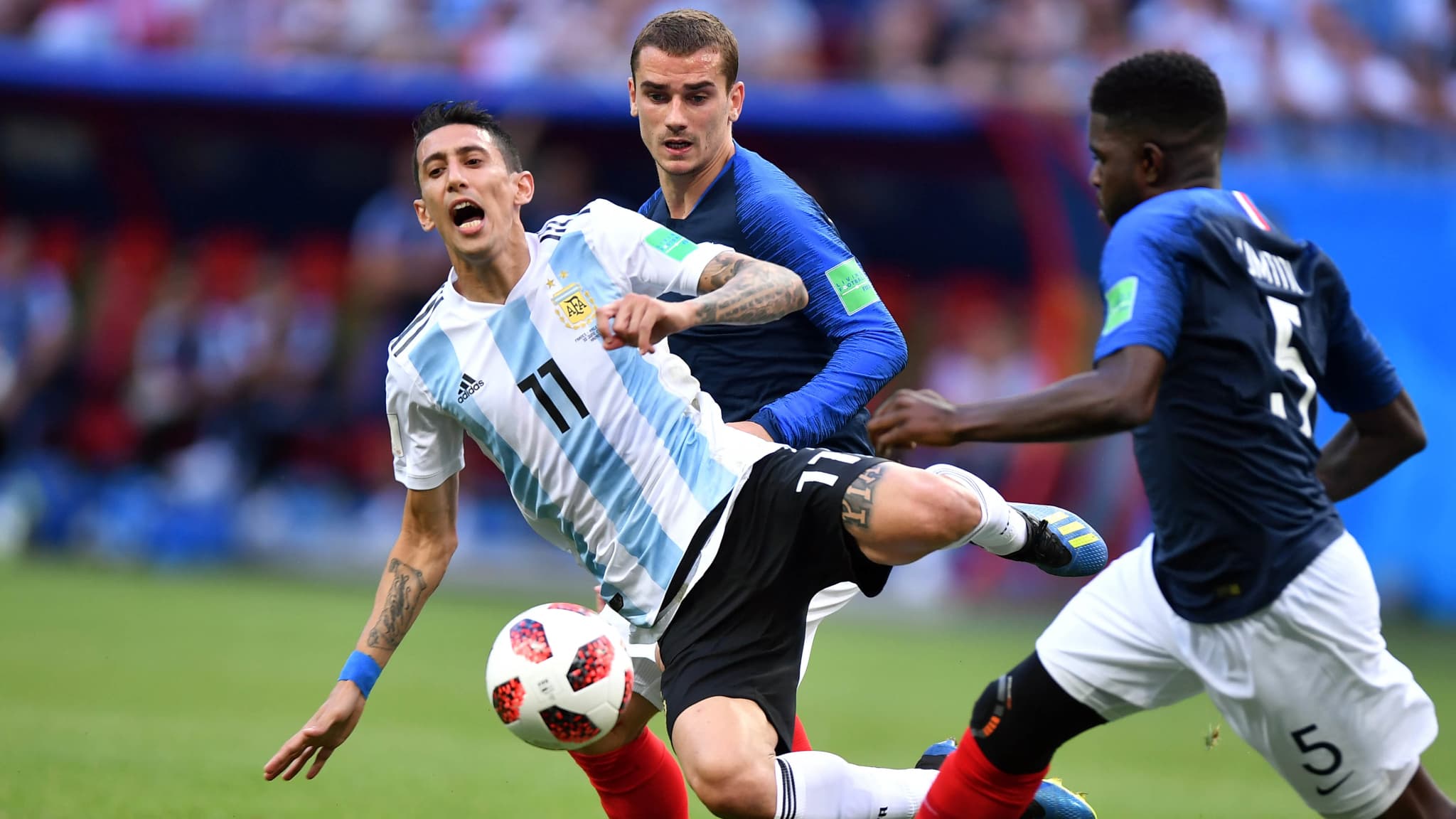 Di Maria face aux Bleus en 2018