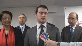 Le ministre de l'Intérieur, Manuel Valls, en déplacement à Nanterre vendredi.
