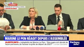 Procès du RN: "Le système a sorti la bombe nucléaire parce que nous sommes sur le point de gagner les élections", assure Marine Le Pen 