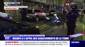 Paris : 4500 personnes ont manifesté devant l’Hôtel de ville, un groupe de 1500 personnes ont constitué un cortège sauvage