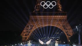 La cérémonie d'ouverture des Jeux olympiques de Paris 2024, à Paris, le 26 juillet 2024,