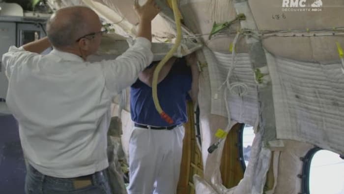 Les sacs d'isolation présents dans le fuselage