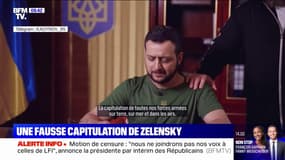 Guerre en Ukraine: une vidéo met en scène une fausse capitulation du président Volodymyr Zelensky