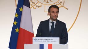 Emmanuel Macron à l'Elysée le 5 janvier 2023. 