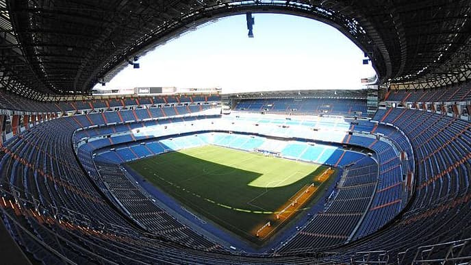 Le stade Santiago Bernabeu à Madrid