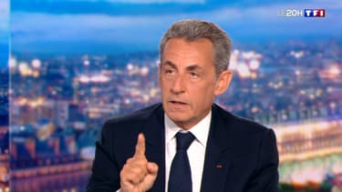 Nicolas Sarkozy sur le plateau de TF1, le 3 mars 2021.