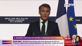 "Elle a montré sa volonté de guerre", Emmanuel Macron continue de mettre la pression sur la Russie
