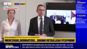 Demande de report de la France sur le Mercosur: c'est "curieux" juge Bruno Retailleau
