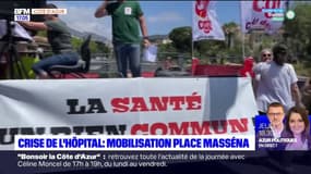 Nice: mobilisation place Masséna contre la crise de l'hôpital