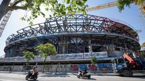 Le Camp Nou, en pleins travaux, le 23 mai 2025.