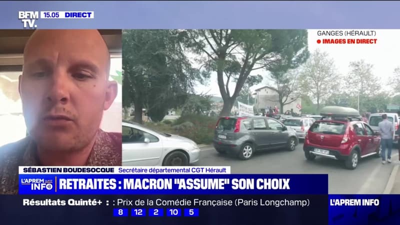 Sébastien Boudesocque (CGT Hérault) sur la visite d'Emmanuel Macron: 