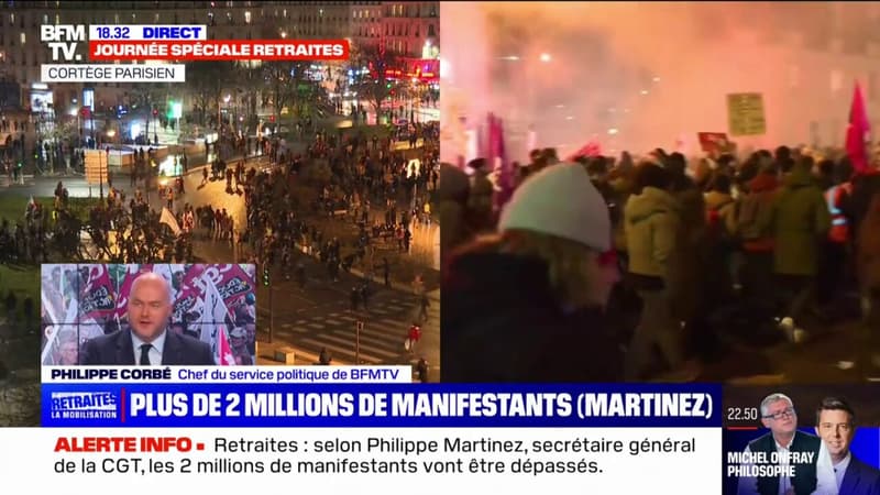 Retraites: Philippe Martinez (CGT) indique à BFMTV que les 2 millions de manifestants vont être dépassés