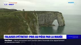 Falaises d'Étretat: pris au piège par les marées 