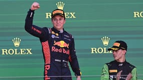 Le pilote français Isack Hadjar, vainqueur du GP d'Australie en F2