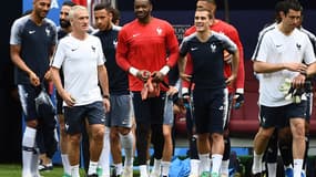 Les Bleus à l'entraînement à la veille de Danemark-France