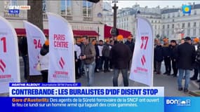 Paris: une centaine de buralistes scandent leur mécontentement face à la hausse de la contrebande