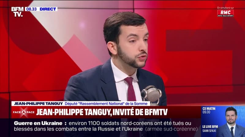 Nouveau gouvernement: le député RN Jean-Philippe Tanguy dénonce une attente 