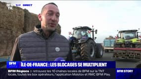 "Pour nous faire entendre, on est obligés de gêner la population": Une centaine de tracteurs bloquent l'autoroute A6 au niveau de Villabé (Essonne)