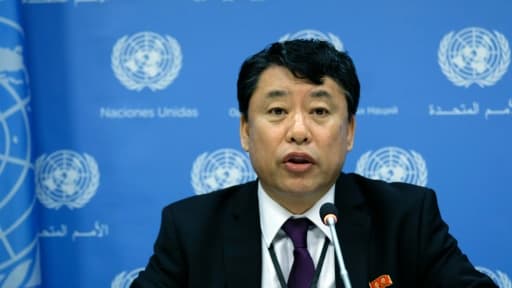 L'ambassadeur de Corée du Nord à l'ONU, Kim In Ryong, le 19 mai 2017 à New York
