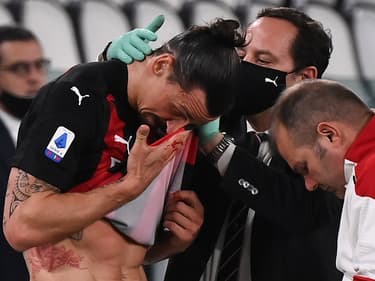 Zlatan Ibrahimovic est sorti sur blessure lors de Juve-AC Milan